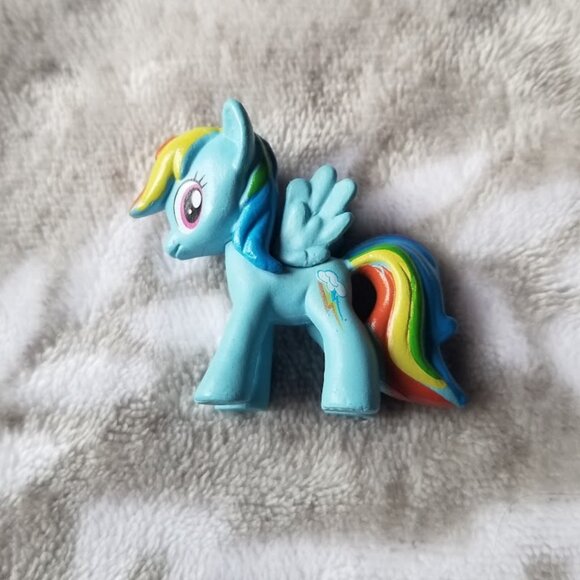 My Little Pony Figure Rainbow Dash Blue MLP G4 Mini Figurine - Picture 1 of 3